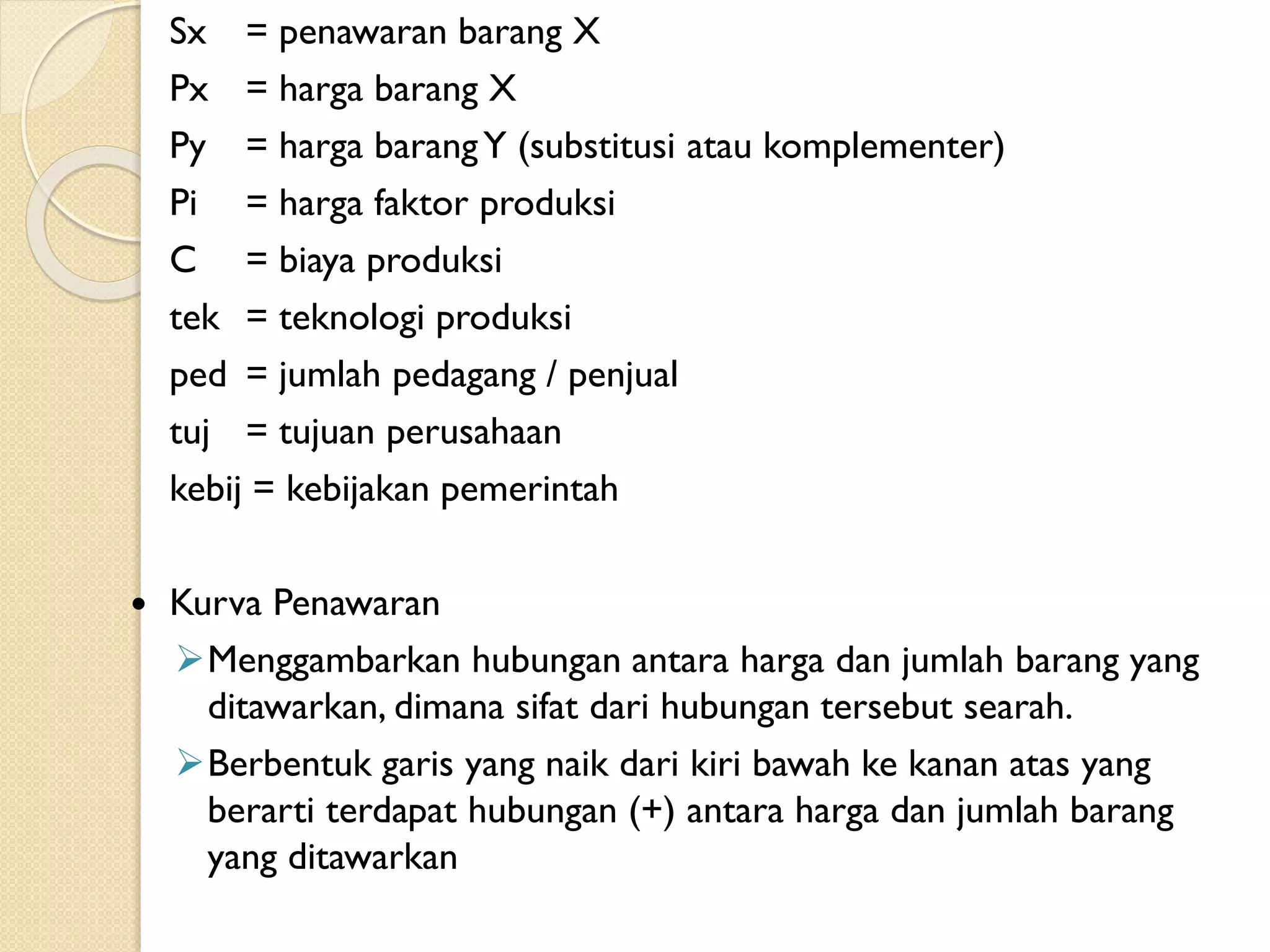 Penawaran ( EKONOMI MIKRO ) | PPT