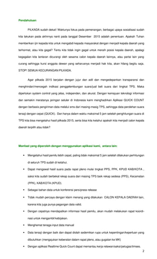 Penawaran aplikasi realtime quick count PDF Penawaran aplikasi realtime quick count PDF