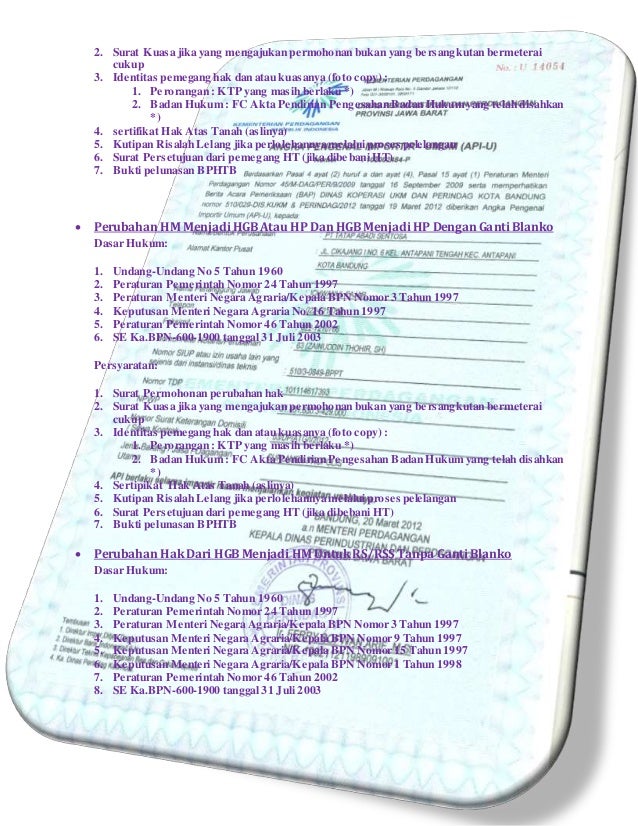 Contoh Surat Tanah Hgb Contoh Surat