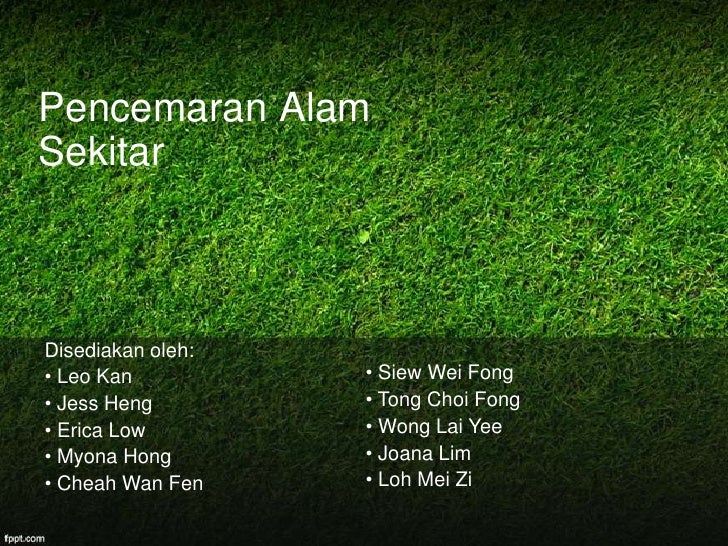Pencemaran Alam Sekitar