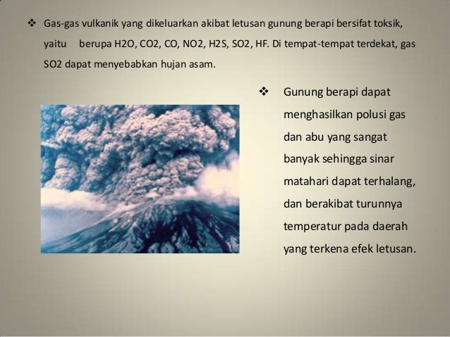 Pencemaran Lingkungan Akibat Letusan Gunung Api