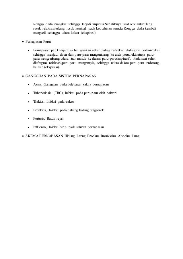 Gangguan Pada Cabang Batang Tenggorokan Akibat Infeksi