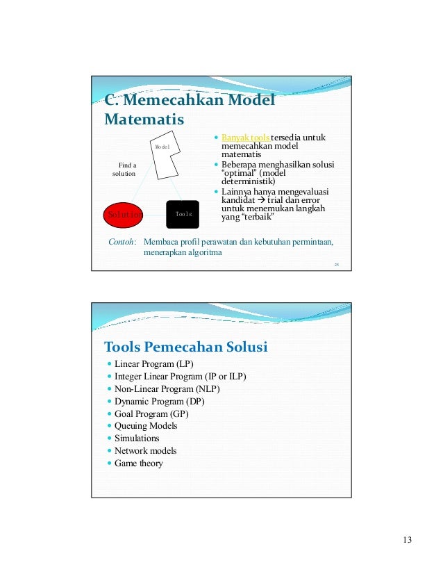 Penelitian Operasional 1 - Pendahuluan