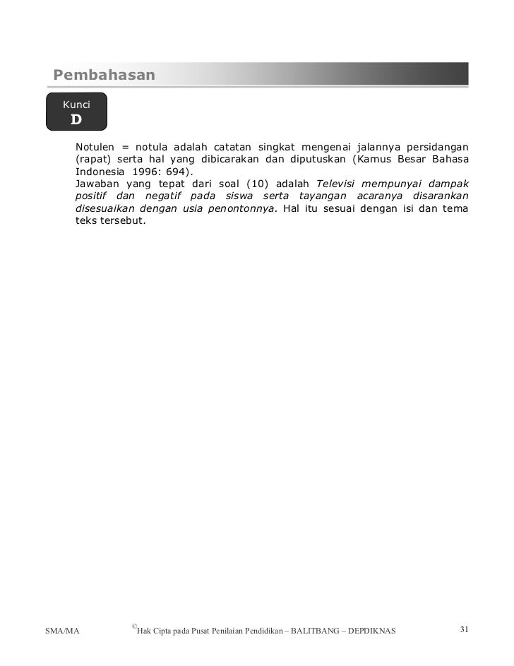 Pendalaman materi bahasa