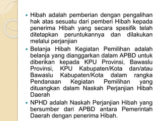 Pendanaan Kegiatan Pemilihan dari Dana Hibah (1).pptx