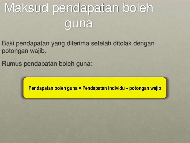 Pendapatan boleh guna