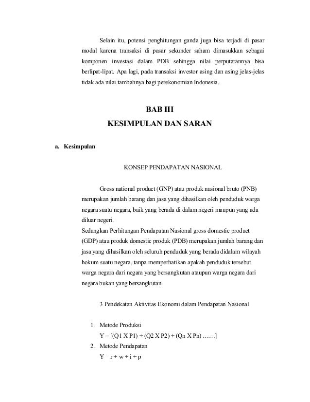 Makalah Ekonomi Makro Pendapatan Nasional Makalah Ekonomi Makro Pendapatan Nasional