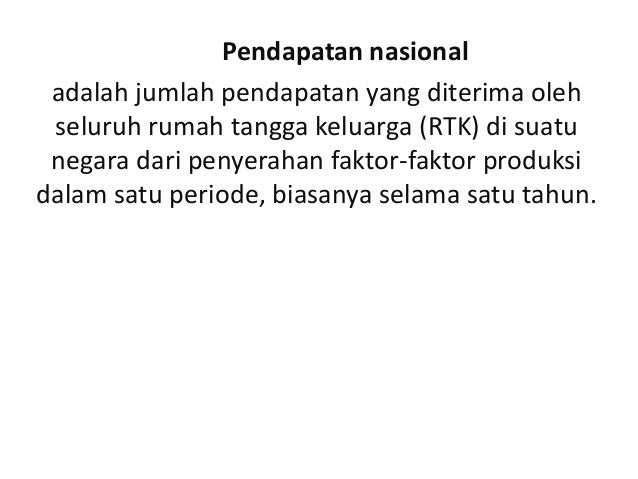 Pendapatan Nasional