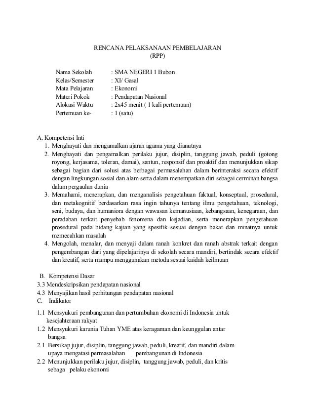 Rpp Pendapatan Nasional 1