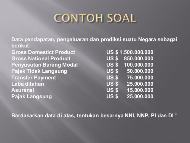 Contoh Soal Gdp Gnp Nnp Nni Pi Di Contoh Soal Terbaru