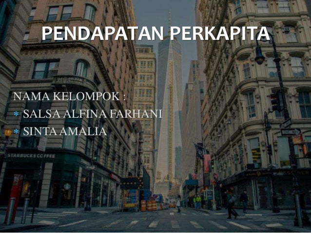 Pendapatan Perkapita