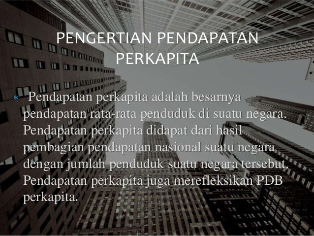 Pendapatan Perkapita