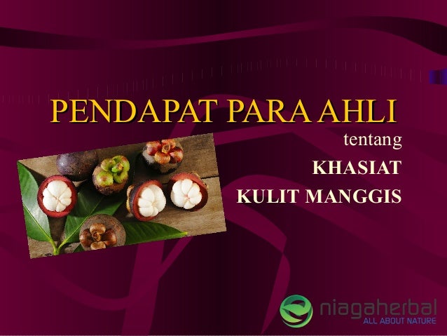 Pendapat Para Ahli tentang Khasiat Kulit Manggis