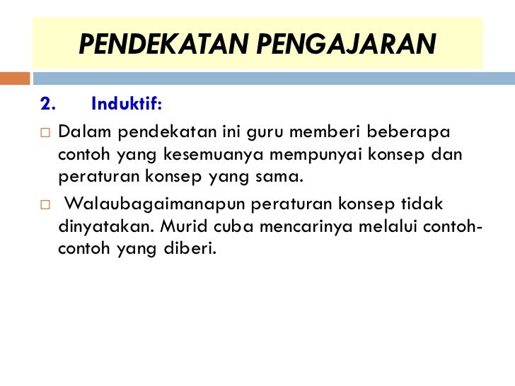Pendekatan Pengajaran