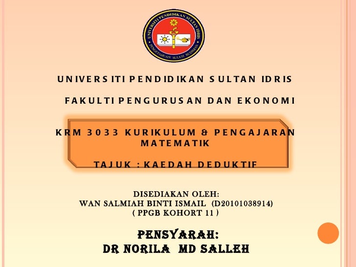 Pendekatan Deduktif Ppt