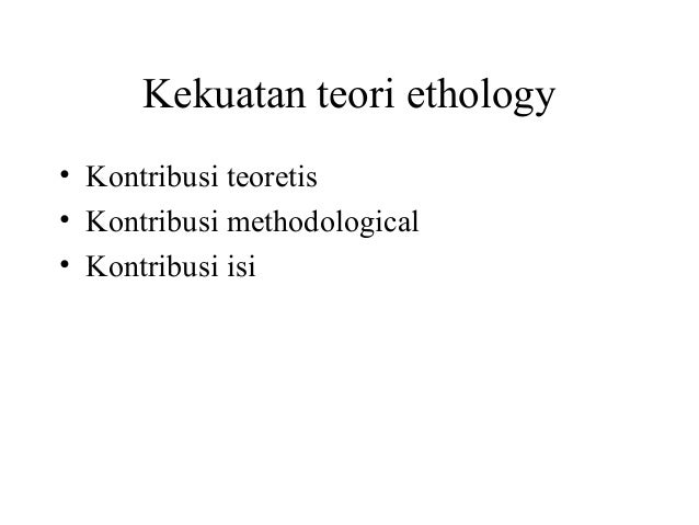 Pendekatan Ethology