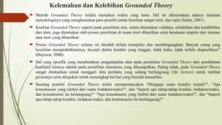 Metode Materi Pendekatan Grounded Theory | PPTX