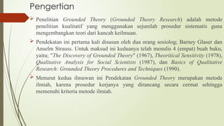 Metode Materi Pendekatan Grounded Theory | PPTX