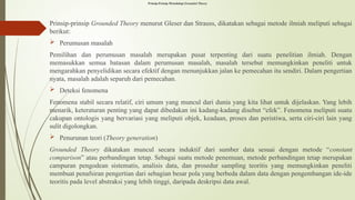 Metode Materi Pendekatan Grounded Theory | PPTX