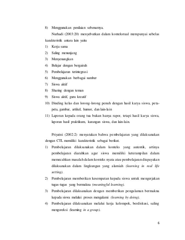 Pendekatan kontekstual pada siswa sekola Pendekatan kontekstual pada siswa sekola