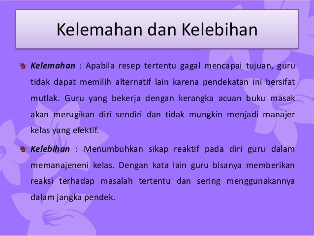Pendekatan Manajemen Kelas