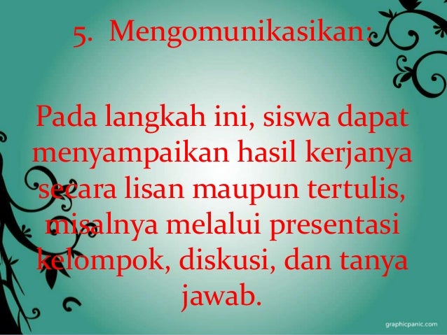 Pendekatan saintifik dalam proses pembelajaran matematika