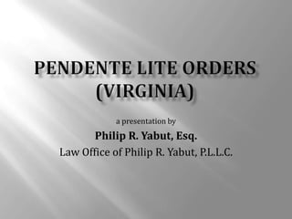 a presentation by
Philip R. Yabut, Esq.
Law Office of Philip R. Yabut, P.L.L.C.
 
