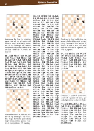 Ajedrez e Informática
60
Comienza la fase 3, objetivo:
ganar con el rey el centro del
tablero. Ahora se trata de expul-
sar al rey enemigo del centro.
Queremos conquistar una de las 4
casillas centrales. Costará 37
jugadas
69...¤CD3 70.¦D1 ¢C4 71.¥B7
¢D4 72.¥A6 ¢E3 73.¦A1 ¤C5
74.¥B5 ¤FD3 75.¦A8 ¤B2 76.¦B8
¤CD3 77.¥A6 ¤C5 78.¥F1 ¤BD3
79.¦E8+ ¢D4 80.¦D8+ ¢C3
81.¦D6 ¢C2 82.¢G4 ¢C3 83.¢F3
¤E5+ 84.¢F4 ¤C4 85.¦D5 ¤E6+
86.¢G3 ¤B2 87.¢G4 ¤C4 88.¦D3+
¢B4 89.¢F5 ¤G7+ 90.¢F6 ¤E8+
91.¢E7 ¤ED6 92.¢E6 ¤B5 93.¦D8
¤C7+ 94.¢F6 ¤D6 95.¢E7 ¤F5+
96.¢D7 ¤D5 97.¥D3 ¤FE3 98.¢C6
¢C3 99.¥H7 ¤F4 100.¦A8 ¤G4
101.¦A4 ¤D3 102.¢B5 ¤GF2
103.¦C4+ ¢D2 104.¦C8 ¢E3
105.¢C4 ¤E5+ 106.¢D5
Comienza la fase 4, objetivo: for-
zar al rey enemigo a la banda.
Una etapa durísima, pues el rey
negro se resistirá a quedar ence-
rrado y costará casi 100 jugadas.
106...¤F3 107.¦F8 ¤H3 108.¦E8+
¢F4 109.¦E4+ ¢G3 110.¥F5 ¤HG5
111.¦G4+ ¢F2 112.¥C8 ¢E2
113.¥B7 ¤F7 114.¥A8 ¤7G5
115.¢D6 ¢E3 116.¥D5 ¢E2
117.¢E7 ¤H3 118.¢F6 ¤F2
119.¦G3 ¤E1 120.¢E5 ¤FD3+
121.¢D4 ¢D2 122.¥C4 ¤F2
123.¥B5 ¤C2+ 124.¢D5 ¤E1
125.¦B3 ¤FD3 126.¦A3 ¢C1
127.¦A8 ¢D2 128.¢E4 ¤C5+
129.¢E5 ¤CD3+ 130.¢F5 ¢C3
131.¦C8+ ¢D4 132.¦C4+ ¢E3
133.¦E4+ ¢D2 134.¦D4 ¢C3
135.¦C4+ ¢D2 136.¦C8 ¤F2
137.¥F1 ¤ED3 138.¦E8 ¤C1
139.¢E5 ¤E2 140.¢D5 ¤G3
141.¥A6 ¤D3 142.¢C4 ¤E2
143.¦D8 ¤EC1 144.¢D4 ¤F2
145.¥F1 ¢E1 146.¥G2 ¢D2
147.¥A8 ¤E2+ 148.¢C4+ ¢E3
149.¦F8 ¤G1 150.¥B7 ¤G4
151.¦E8+ ¢F4 152.¦E4+ ¢G3
153.¢C5 ¤F3 154.¦A4 ¤GE5
155.¢D6 ¢F2 156.¥E4 ¤G4
157.¥G6 ¢G3 158.¢E6 ¤E3
159.¥E8 ¤G5+ 160.¢E5 ¤F3+
161.¢E4 ¤G4 162.¥C6 ¤F2+
163.¢F5 ¤H4+ 164.¢E6 ¤G4
165.¥E8 ¤F3 166.¥H5 ¤E3
167.¦A8 ¤C4 168.¦D8 ¢F2
169.¦D3 ¤E3 170.¦C3 ¤H2
171.¦C8 ¤HG4 172.¦F8+ ¢G3
173.¥G6 ¤C4 174.¥E4 ¤CE3
175.¦F3+ ¢H4 176.¥D3 ¢G5
177.¥E2 ¢G6 178.¦F4 ¤H6
179.¦A4 ¢G5 180.¢E5 ¤EF5
181.¦A5 ¤G3 182.¥D1 ¤GF5
183.¢E4 ¢F6 184.¦A6+ ¢G5
185.¥B3 ¤H4 186.¥E6 ¤G6
187.¦B6 ¤E7 188.¥B3 ¤HF5
189.¥F7 ¤H6 190.¥E8 ¤HG8
191.¢F3 ¤H6 192.¦E6 ¤EG8
193.¦G6+ ¢F5 194.¦A6 ¢E5
195.¦A5+ ¢F6 196.¢F4 ¤F7
197.¦A6+ ¢G7 198.¢F5 ¤GH6+
199.¢E6 ¤G5+ 200.¢E5 ¤GF7+
201.¢D5 ¢F8 202.¥A4 ¢E7
203.¦E6+ ¢F8 204.¥C2
Comienza la fase 5, objetivo: ais-
lar un caballo del resto de su ejér-
cito y capturarlo. Una vez en la
banda, la cosa es más fácil. Este
objetivo decisivo se logra en tan
solo 15 jugadas.
204...¤G8 205.¦E2 ¤D8 206.¢D6
¤F7+ 207.¢E6 ¤D8+ 208.¢D7 ¤F7
209.¦G2 ¤GH6 210.¦G1 ¤G4
211.¥D1 ¤GH6 212.¥H5 ¤E5+
213.¢E6 ¤D3 214.¦F1+ ¢G7
215.¢D6 ¤B4 216.¦G1+ ¢F8
217.¥E2 ¤F5+ 218.¢C5 ¢E7
219.¢XB4
Comienza la fase 6: Y ya estamos
a solo 19 jugadas del mate, que
será el premio a un duro trabajo.
219...¢D6 220.¥D3 ¤D4 221.¥E4
¤E6 222.¢C4 ¢E5 223.¦E1 ¤C7
224.¥B1+ ¢F6 225.¢C5 ¤E6+
226.¢D6 ¤D4 227.¢D5 ¤B3
228.¦F1+ ¢G5 229.¢E5 ¤D2
230.¦G1+ ¢H6 231.¢F5 ¤F3
232.¦G4 ¤D2 233.¥D3 ¢H5
234.¦A4 ¢H6 235.¢F6 ¤F3
236.¥G6 ¤D4 237.¦A7 ¤B3
238.¦H7 MATE.
-?R?-?-?
?-?-?-?L
-?-?-?-?
?-?KSn-?-
-?-?-?-?
?-?-Mk-?-
-?-?-Sn-?
?-?-?-?-
-?-?-Mk-?
?-?-?n?-
-?-?R?-Sn
?-?K?-?-
-?-?-?-?
?-?-?-?-
-?L?-?-?
?-?-?-?-
-?-?-?-?
?-?-Mk-?-
-?-?-?-?
?-?-?n?-
-MK-?-?-?
?-?-?-?-
-?-?L?-?
?-?-?-TR-
-?-?-?-?
?-?-?-?-
-?L?-?-?
?-Sn-?K?-
-?-Mk-Sn-?
?-?-?-?-
-?-?-?-?
?-?-TR-?-
 
