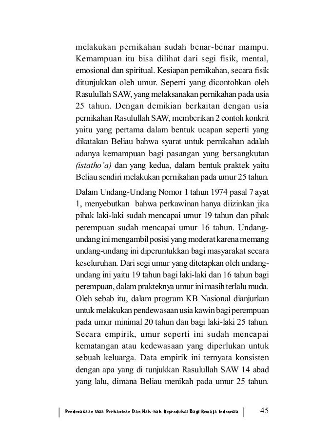 Pendewasaan Usia Perkawinan