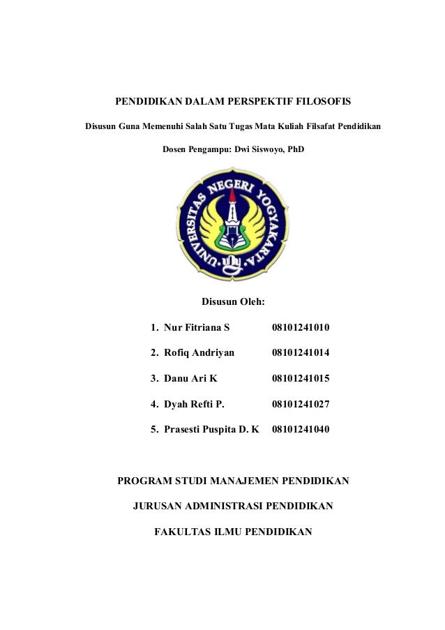 Pendidikan Dalam Perspektif Filosofis Makalah