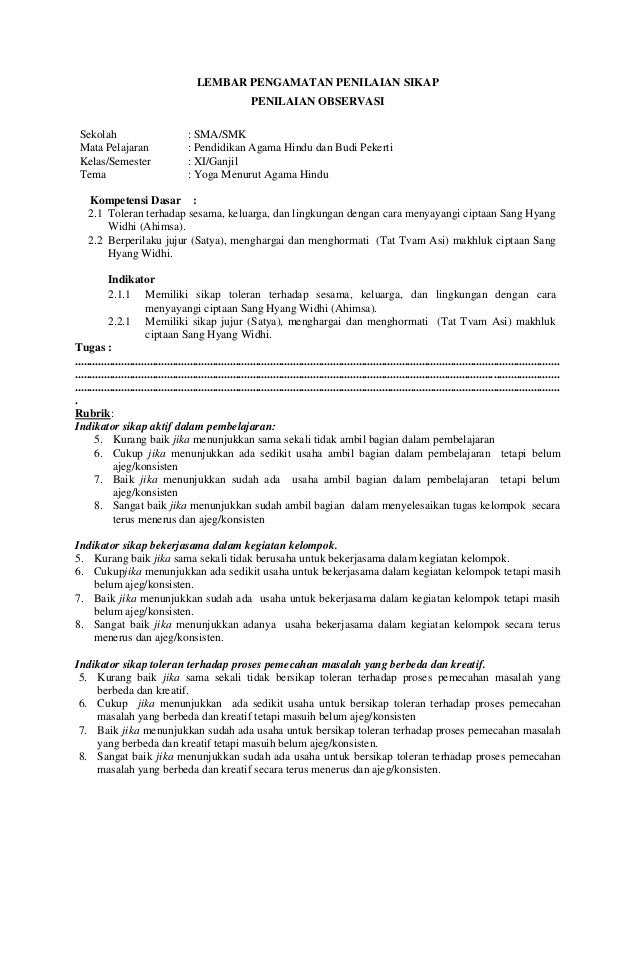 Rpp Agama Hindu Revisi Sekolah
