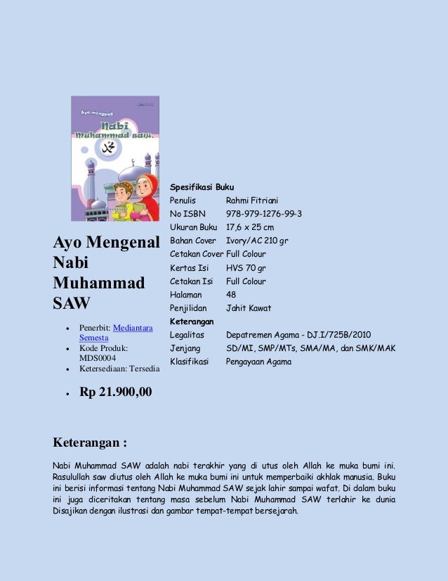 Buku Pengayaan Pendidikan Agama Islam, dipasarkan oleh 