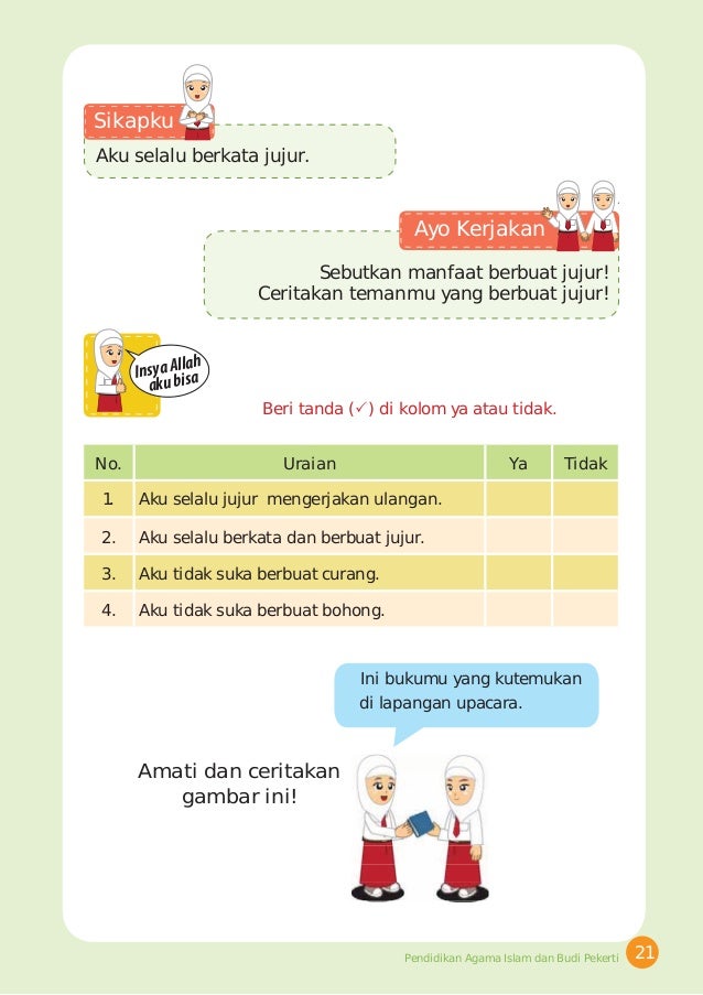 Pendidikan Agama Islam Dan Budi Pekerti Bse Kelas 1 Sd Kurikulum 2013