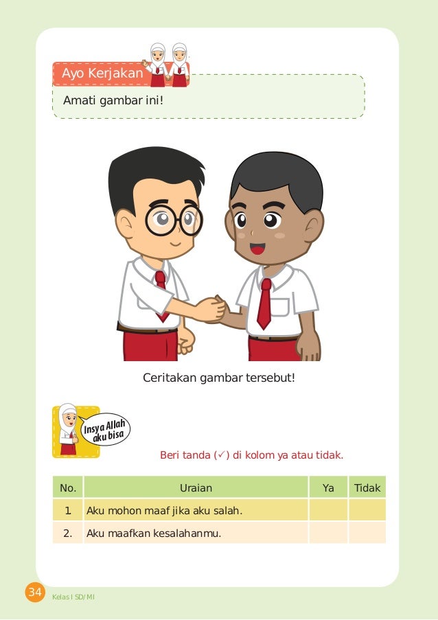 Pendidikan Agama Islam Dan Budi Pekerti Bse Kelas 1 Sd Kurikulum 2013