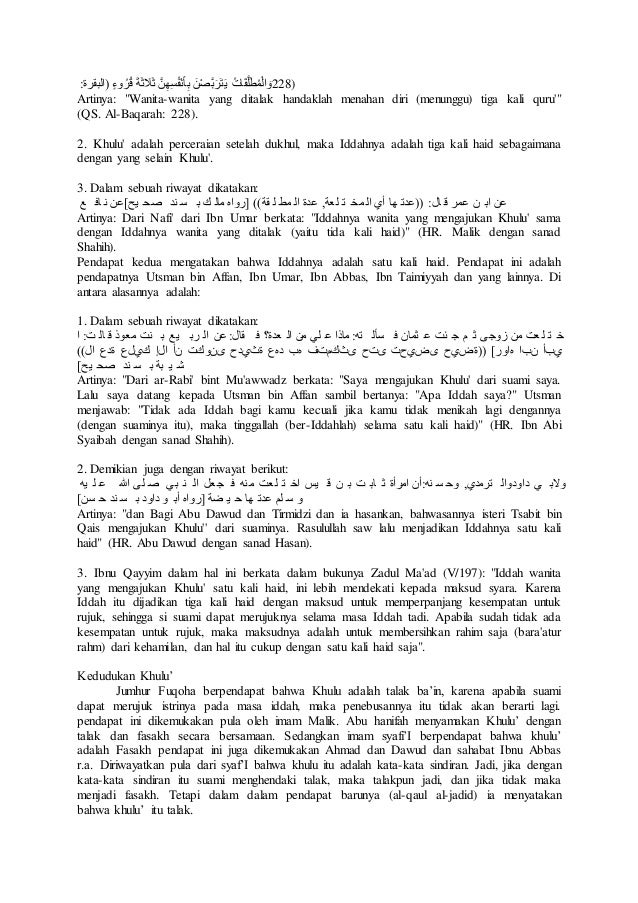 Pendidikan agama islam (thalak, fasakh, li'an, khuluq, ila 