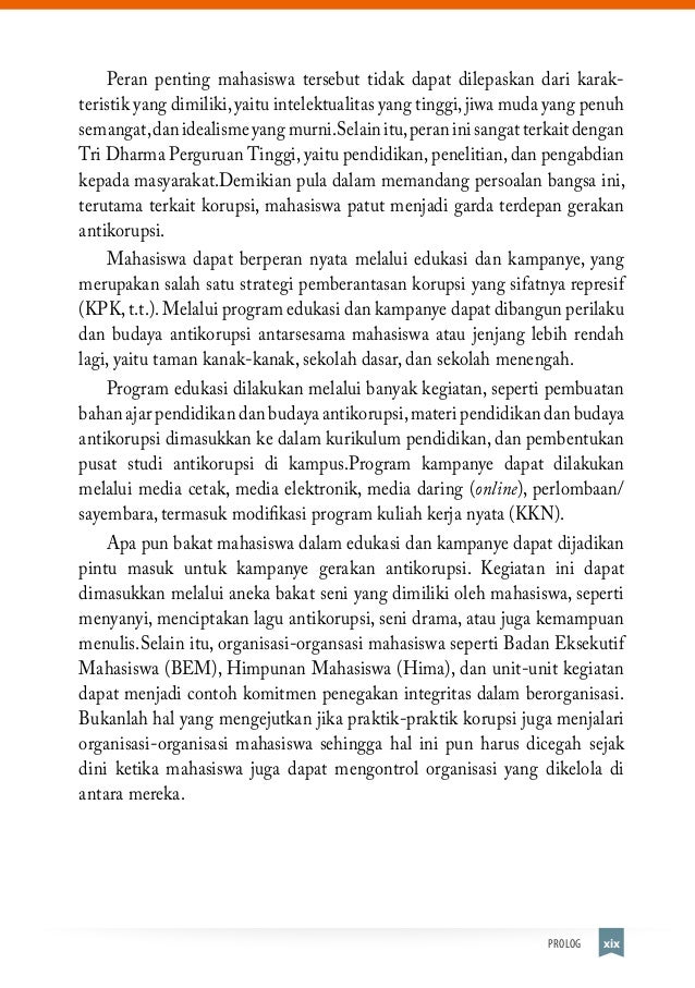Pendidikan Anti Korupsi - Buku Ajar Pendidikan dan Budaya 