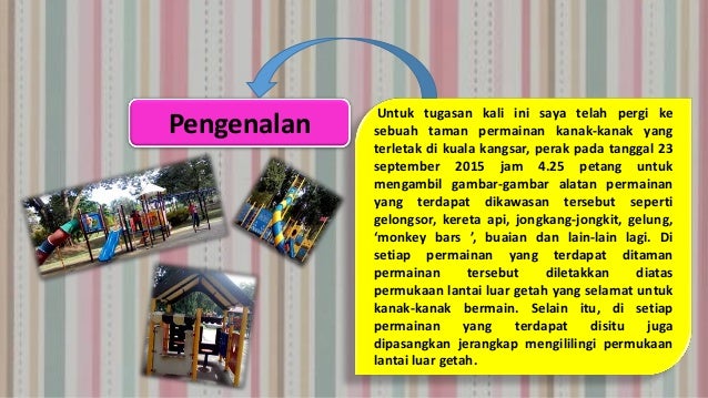 peralatan taman permainan.