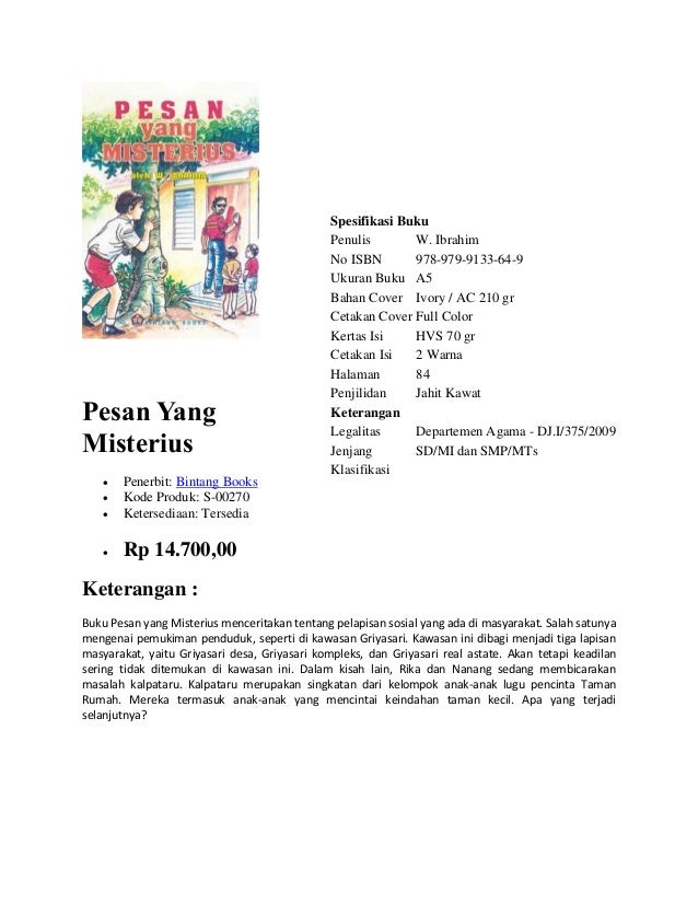 Buku Pengayaan Bahasa Indonesia, dipasarkan oleh 