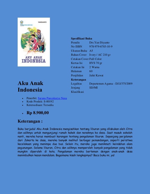 Buku Pengayaan Bahasa Indonesia Dipasarkan Oleh Perusahaan Penyedia