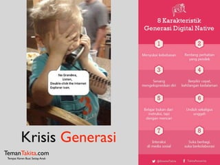 Krisis Generasi
TemanTakita.com
Tempat Keren Buat Setiap Anak
 