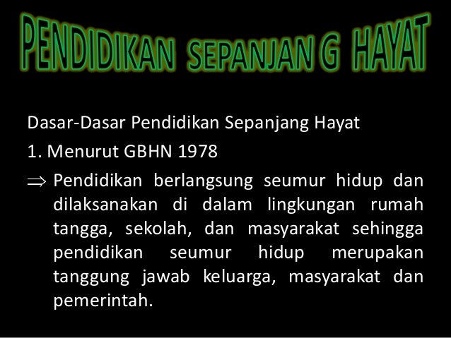 Pendidikan ham, pendidikan sepanjang hayat, dan pendidikan 
