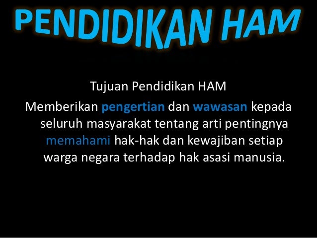 Pendidikan ham, pendidikan sepanjang hayat, dan pendidikan 