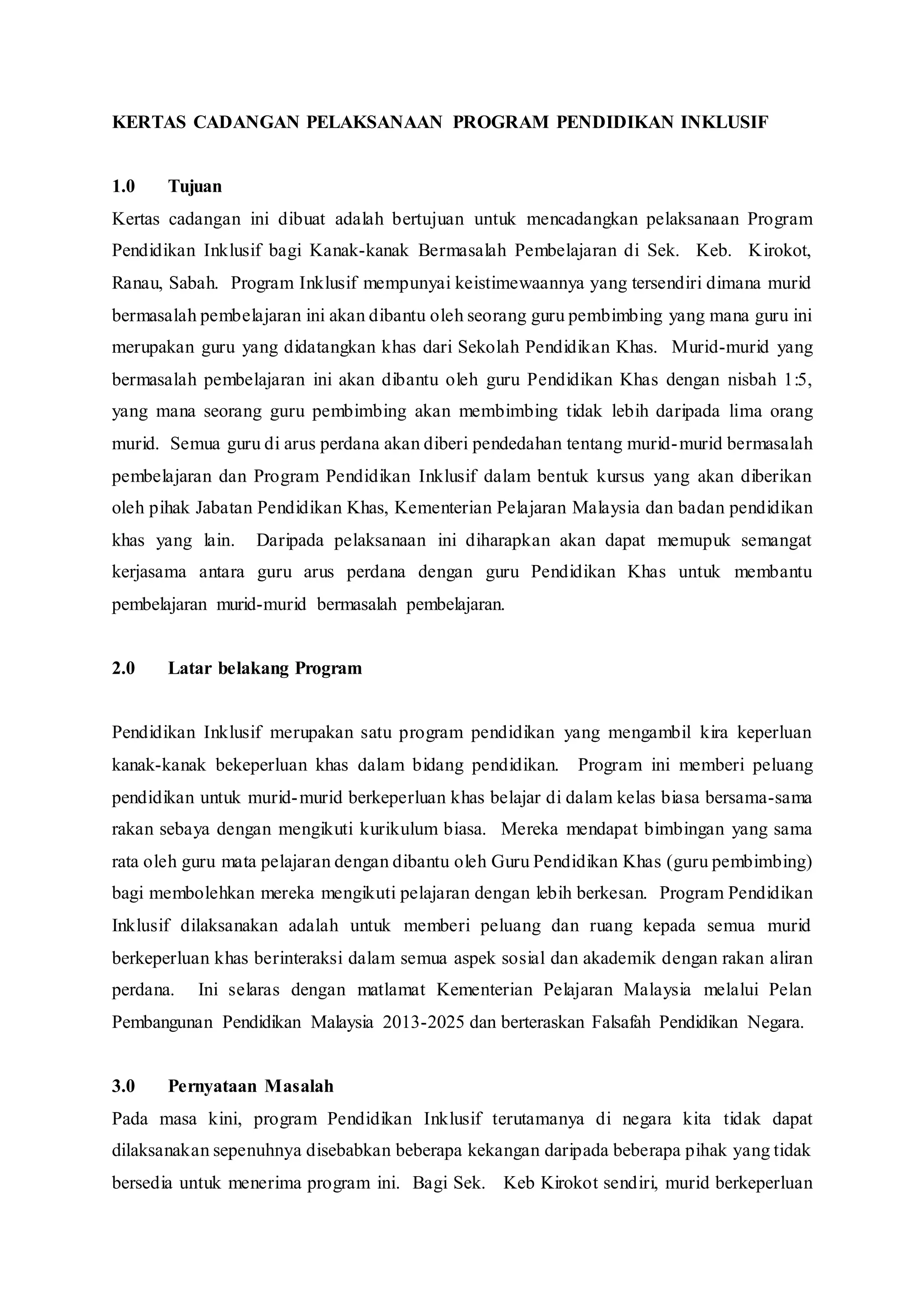 Pendidikan inklusif | DOCX