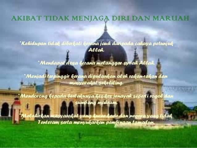 PENDIDIKAN ISLAM ( ADAB MENJAGA MARUAH DIRI )