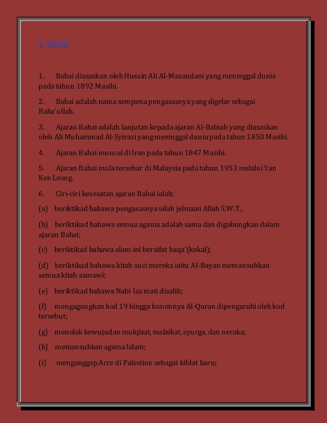 Pendidikan islam "AJARAN SESAT"