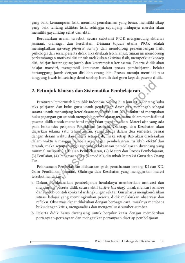 Pendidikan jasmani, olahraga, dan kesehatan (buku guru)