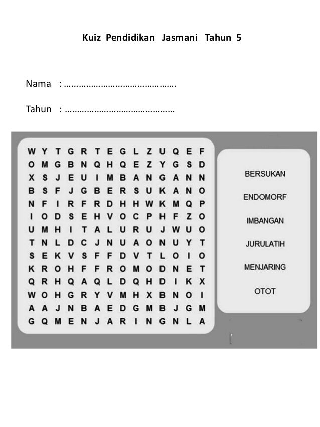 Pendidikanjasmani tahun 5