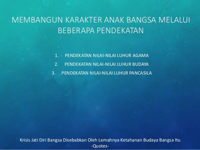 Mengapa Perlu Adanya Pendidikan Karakter Ruangguruku Com
