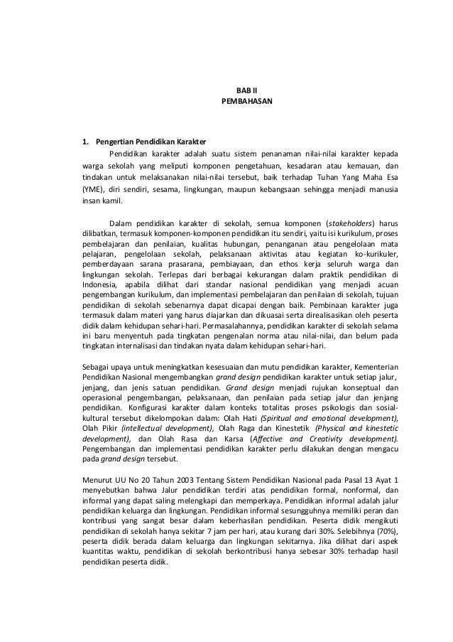 Pendidikan Karakter Melalui Eq