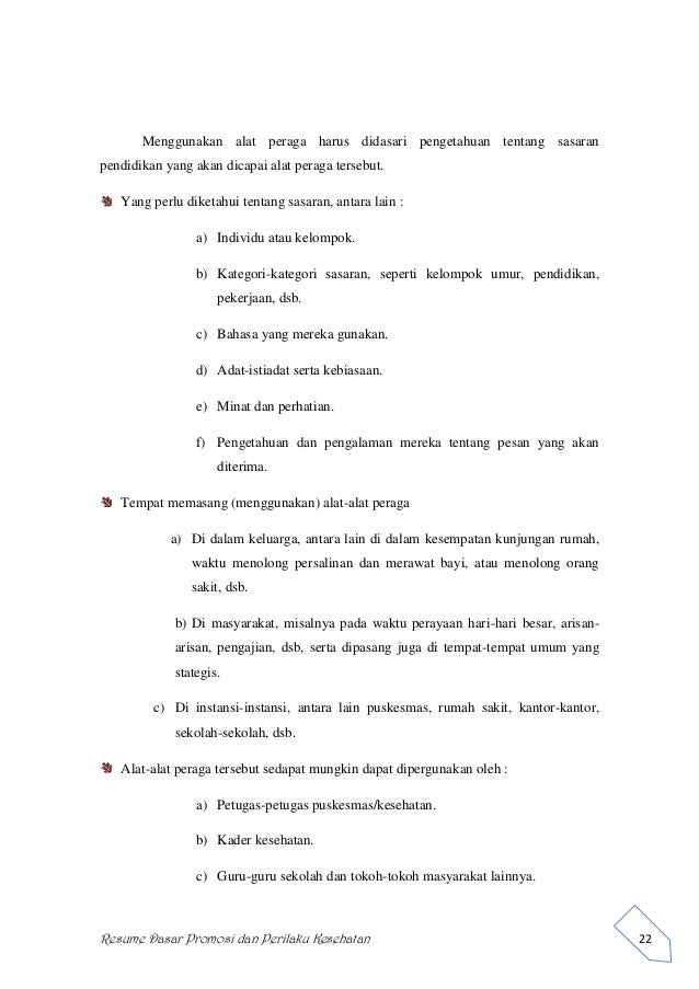 Pendidikan kesehatan dan ilmu perilaku resume